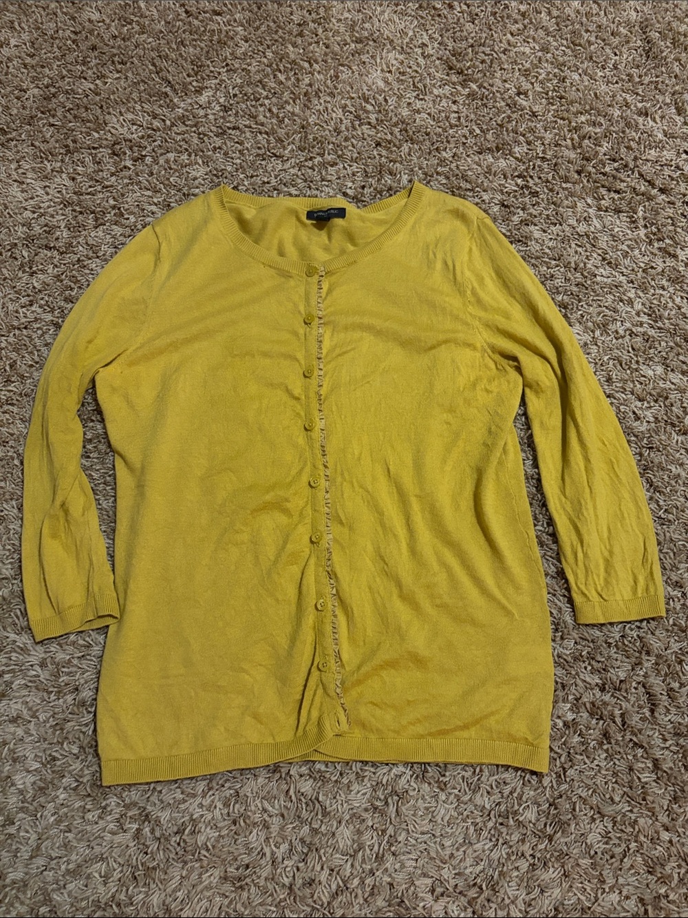 Banana Republic Mustard Yellow Lightweight Button-Front Women's Cardigan